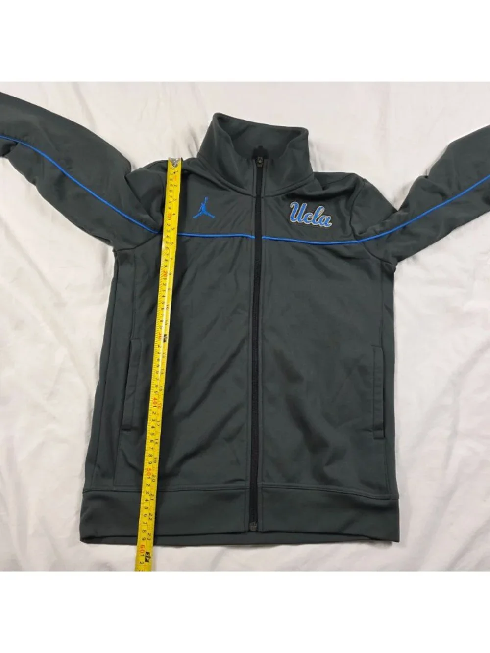 Air Jordan UCLA Mens Size Small Track Jacket Black Blue Full Zip Athletic